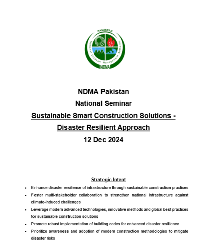 Post Event Report of Seminar on National Collaboration for Sustainable Smart Construction Solutions – Disaster Resilient Approach