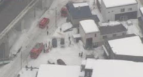 Accumulated snow falling from roof kills a man in Sapporo, northern Japan