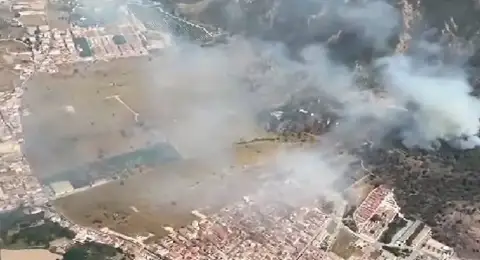 WIldfire in Spain forces mass evacuations, military support