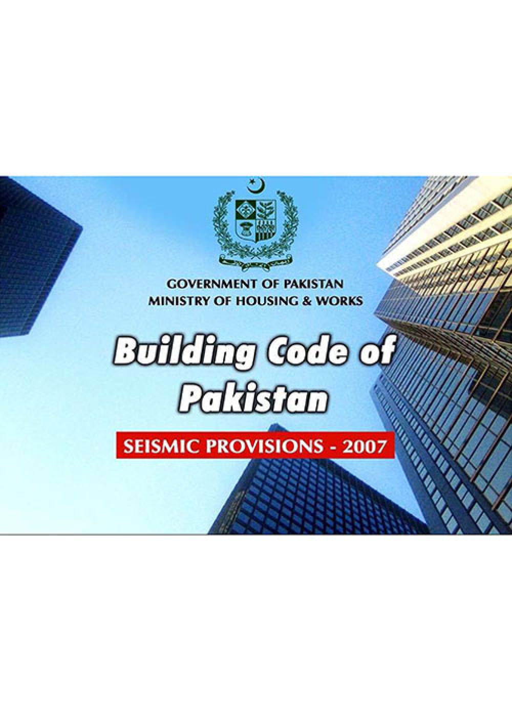 Building code of Pakistan with seismic provision