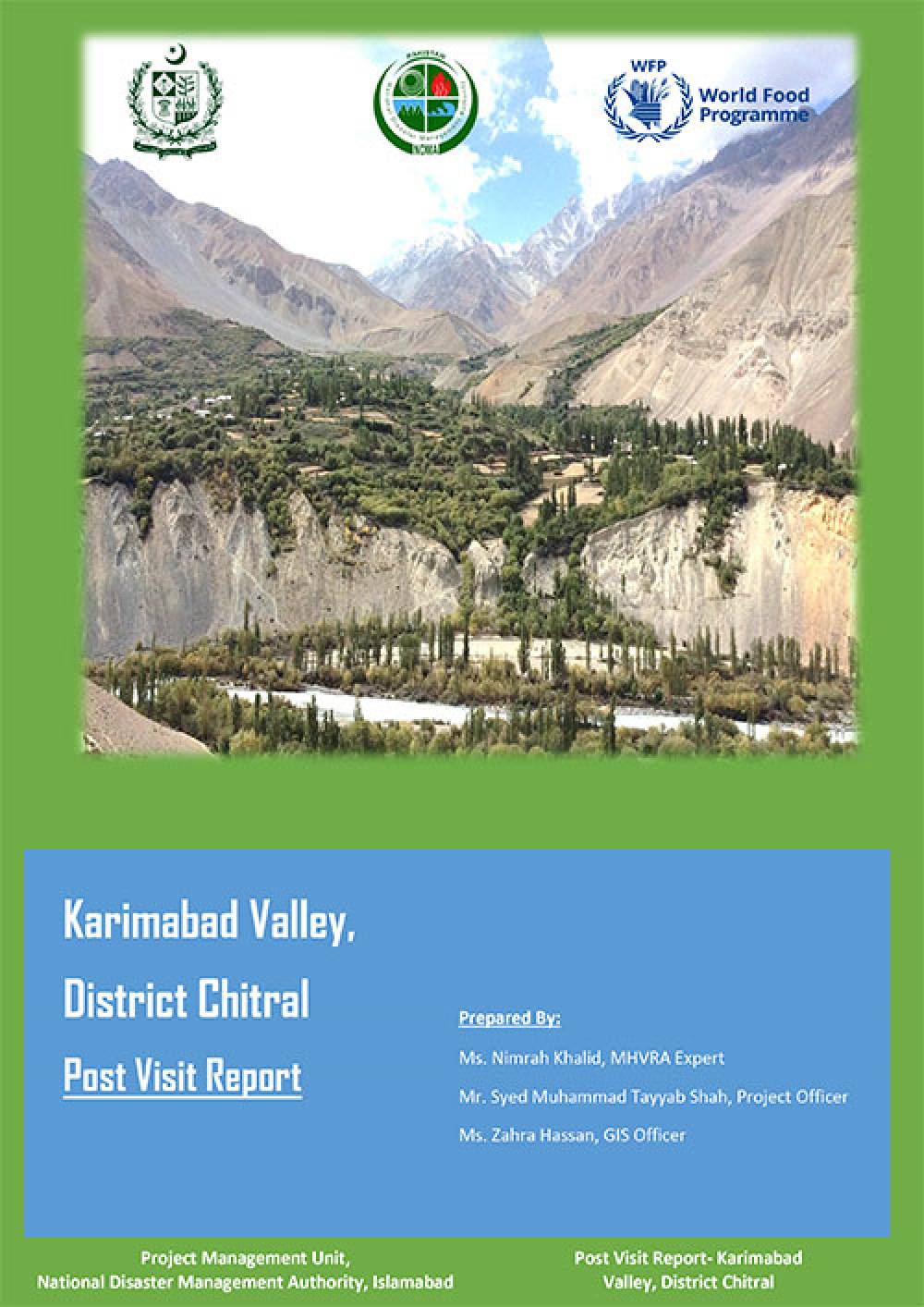 Karimabad Valley, District Chitral Post Visit Report