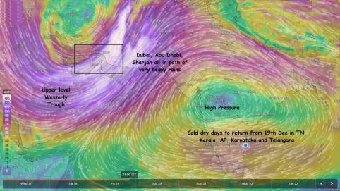 Rare Heavy Rainfall – United Arab Emirates