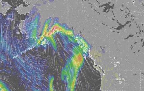 Major Winter Storm Impacting Coastal Northern North America