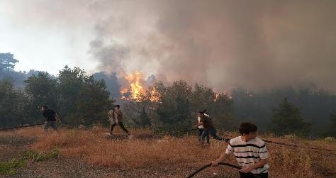Firefighters battle blazes in Turkey, Greece and Albania