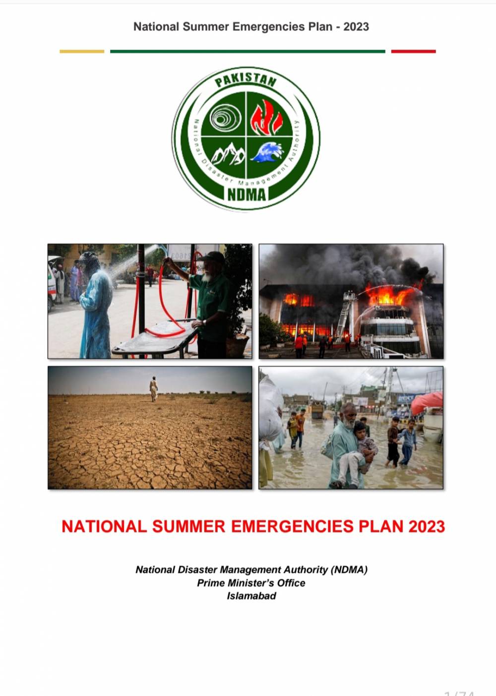 National Summer Emergencies Plan - 2023