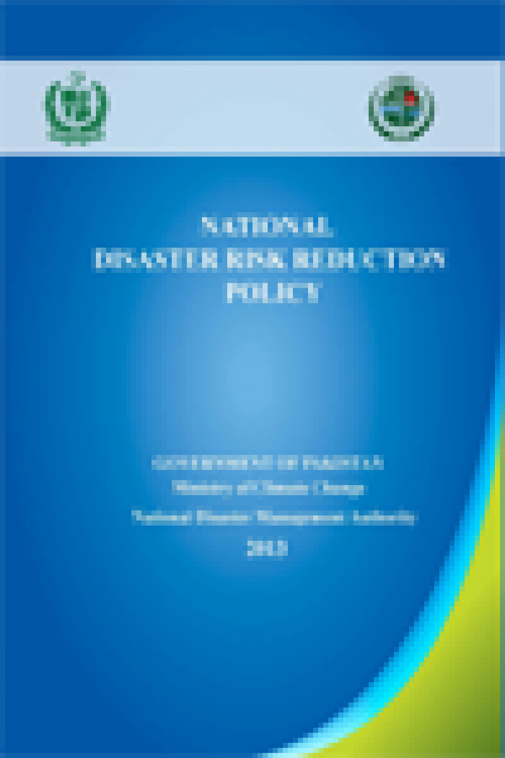 National Disaster Risk Reduction Policy 2013