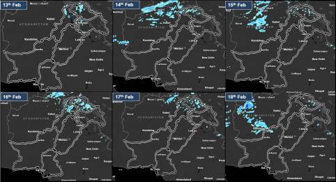 Weather Projections: 13th–18th Feb 2025