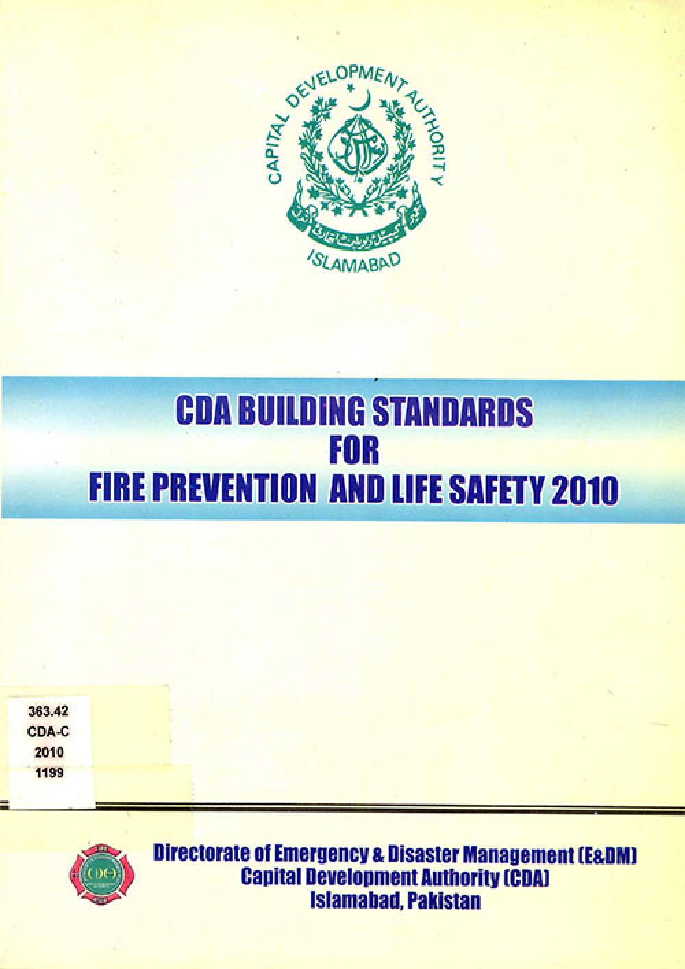 CDA Building Standards for Fire Prevention and Life Safety 2010