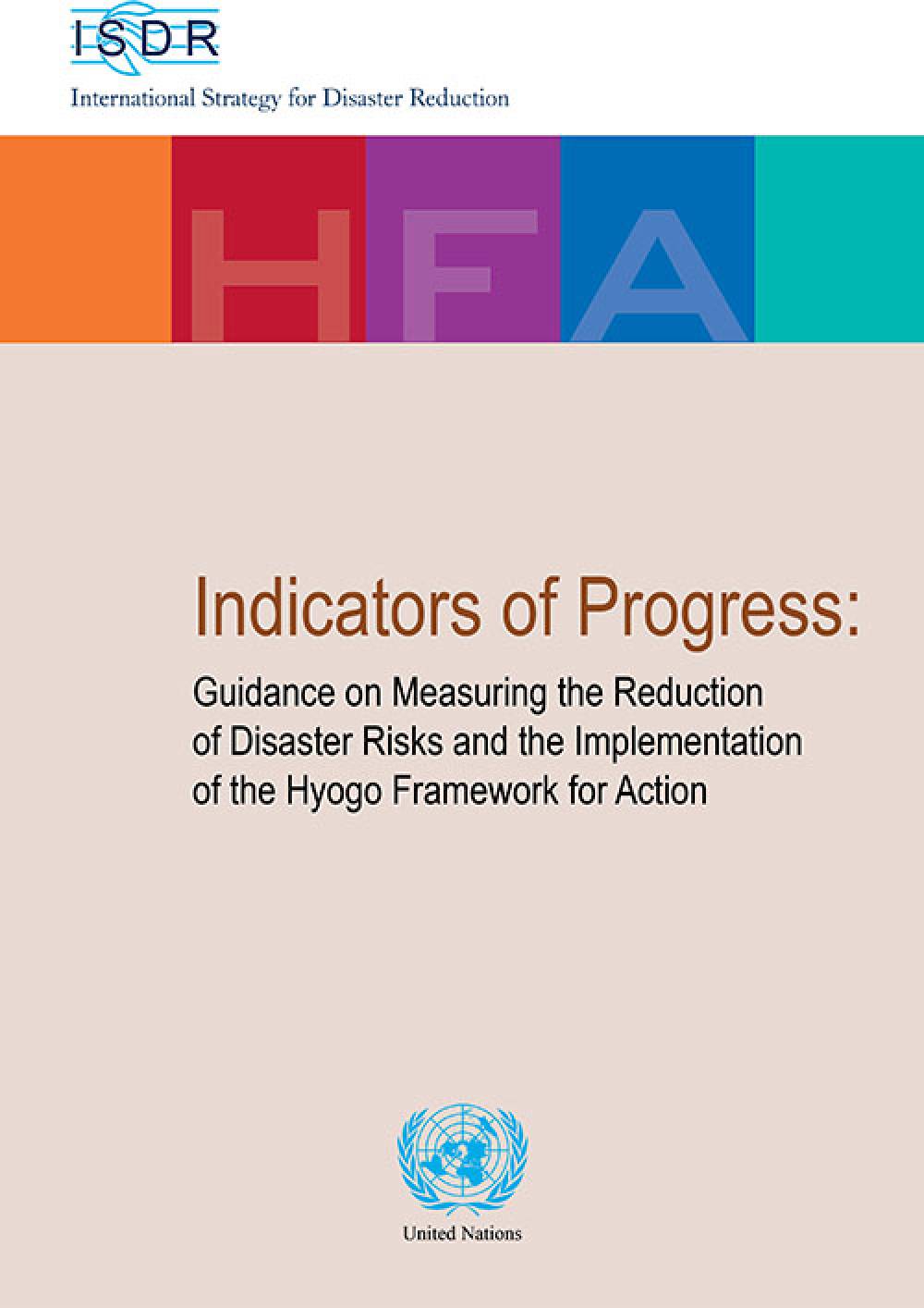 HFA Indicators of progress, Guidelines on measuring the reduction of DRR and implementation of HFA