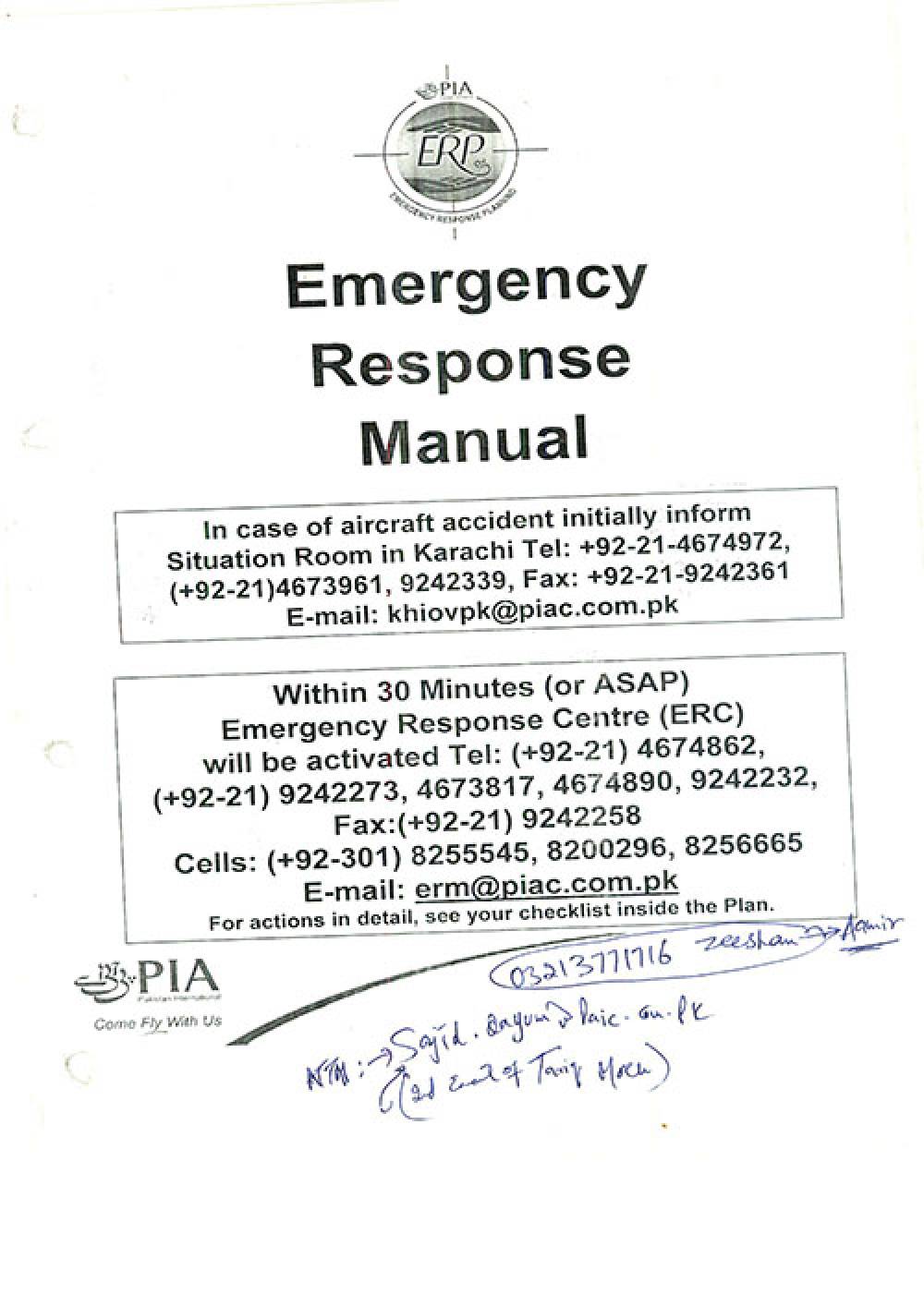 Emergency Response Manual by PIA