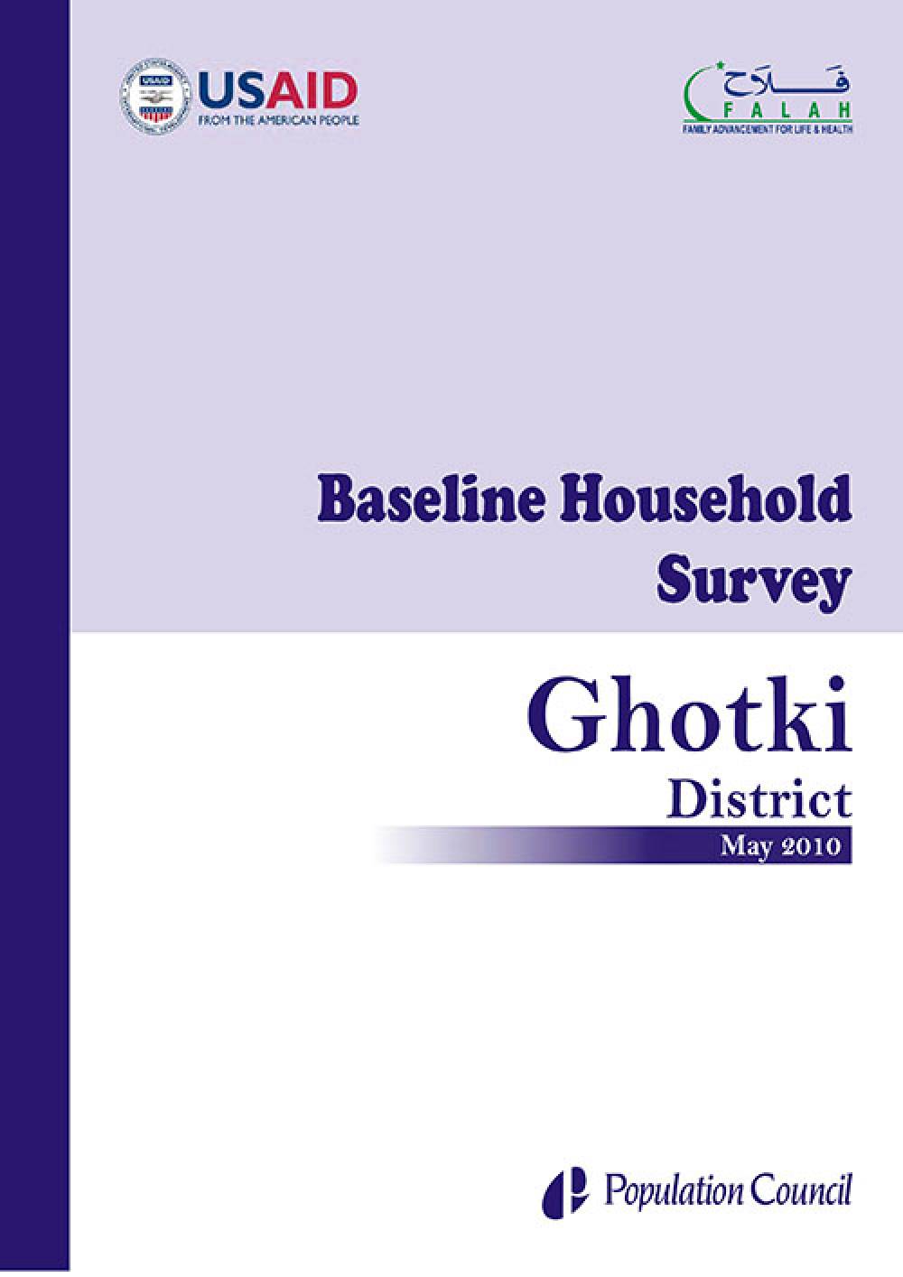 Baseline Household Survey Ghotki 2010