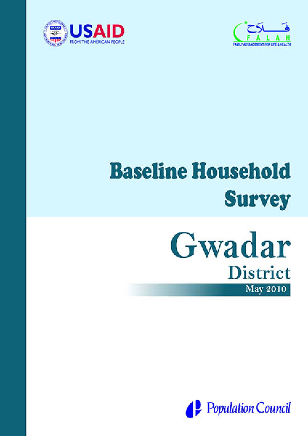Baseline Household Survey Gwadar 2010