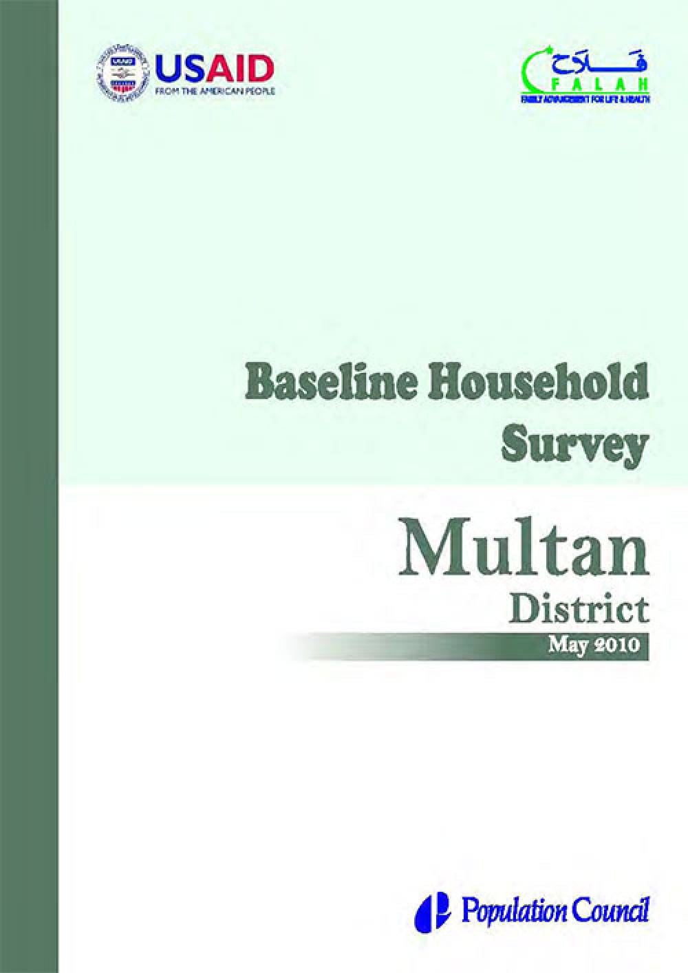 Baseline Household Survey Multan 2010
