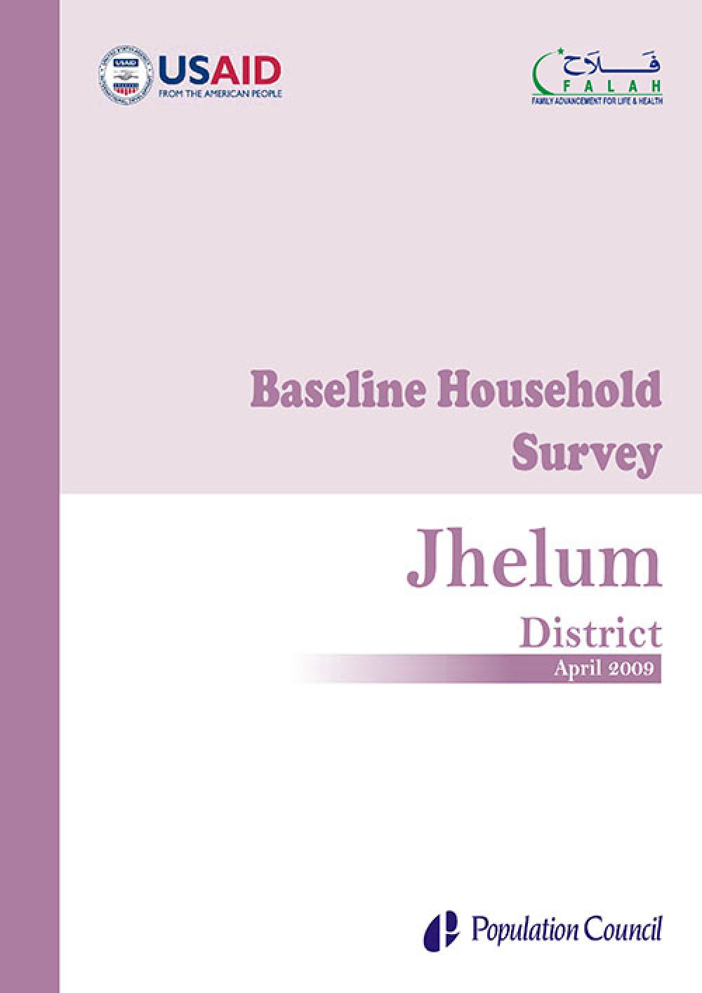 Baseline Household Survey Jehlum 2009  Baseline Household Survey Dadu