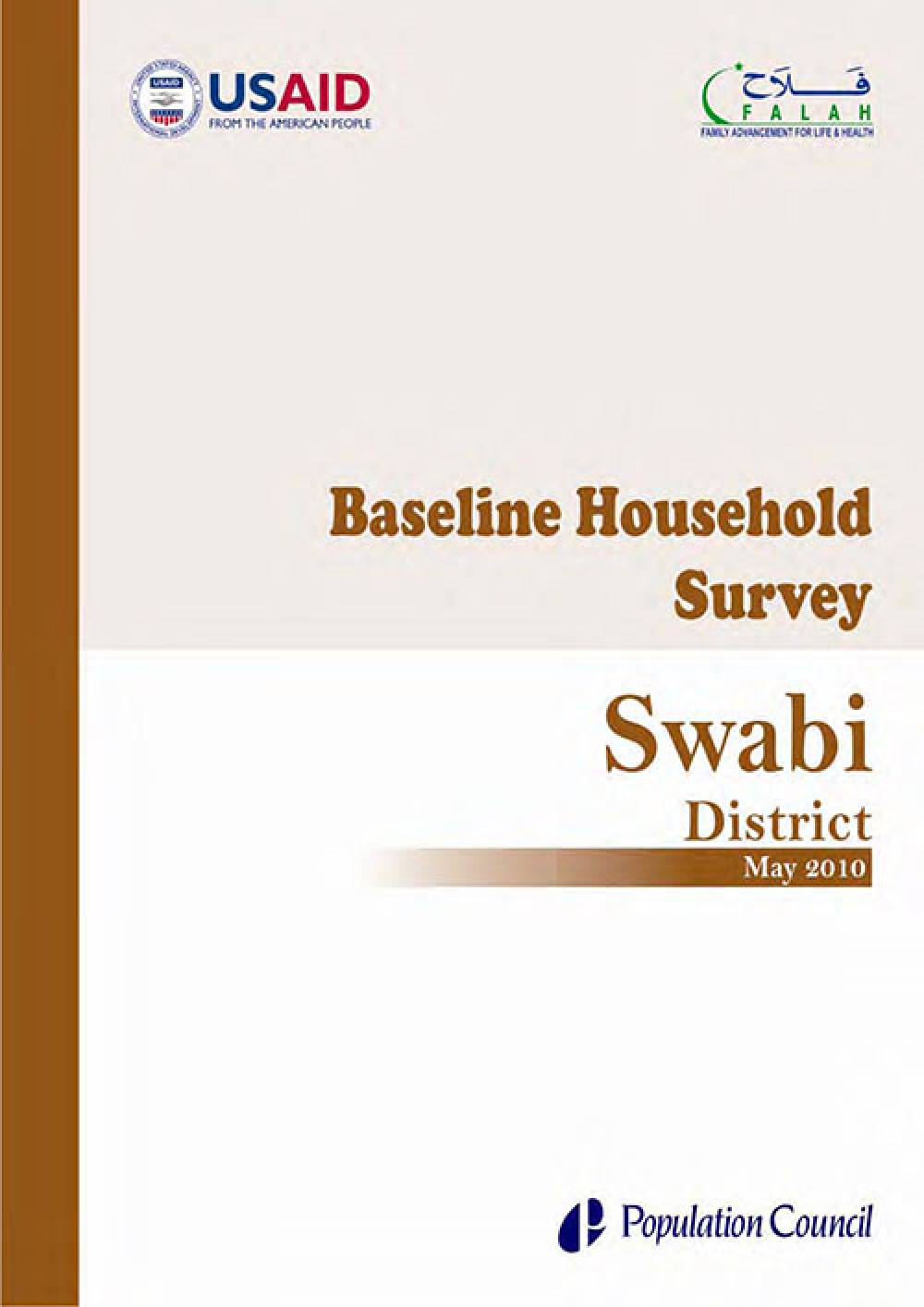 Baseline Household Survey Swabi 2010