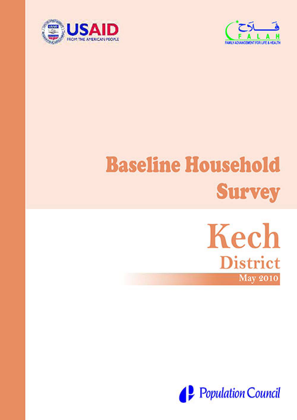 Baseline Household Survey Kech 2010