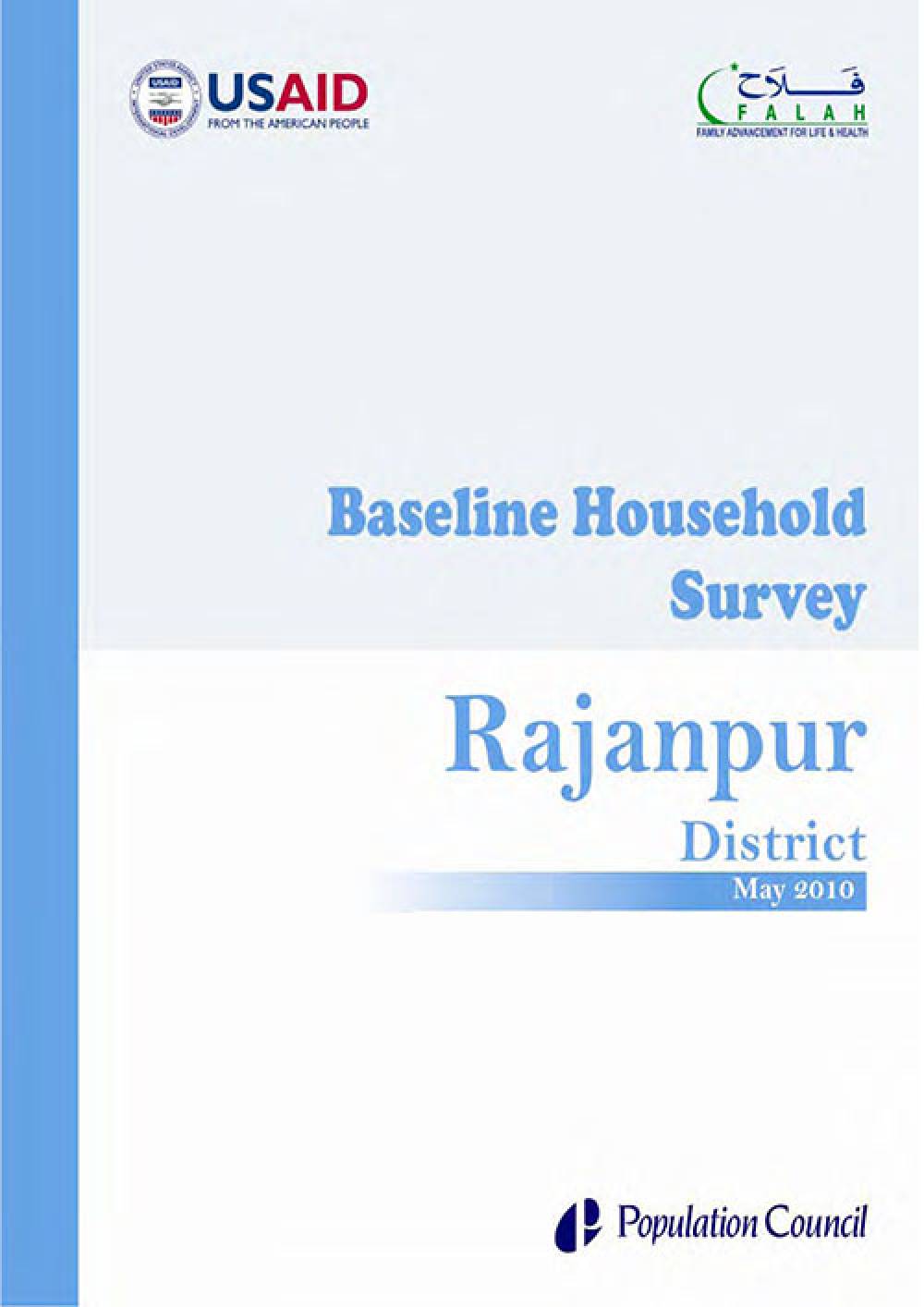 Baseline Household Survey Rajanpur 2010