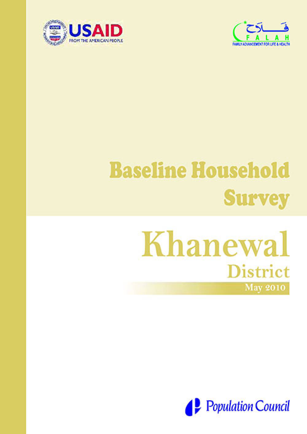 Baseline Household Survey Khanewal 2010