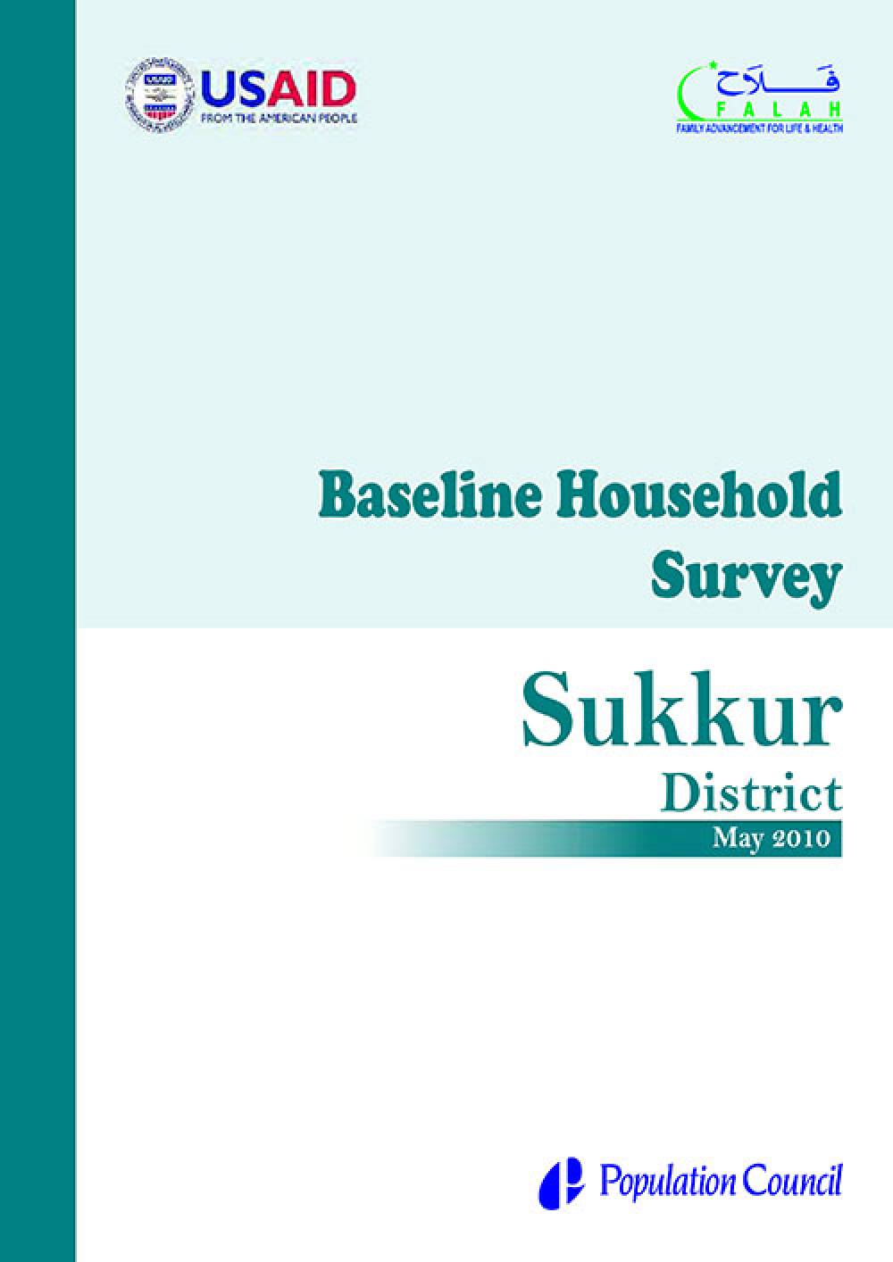 Baseline Household Survey Sukkur 2010