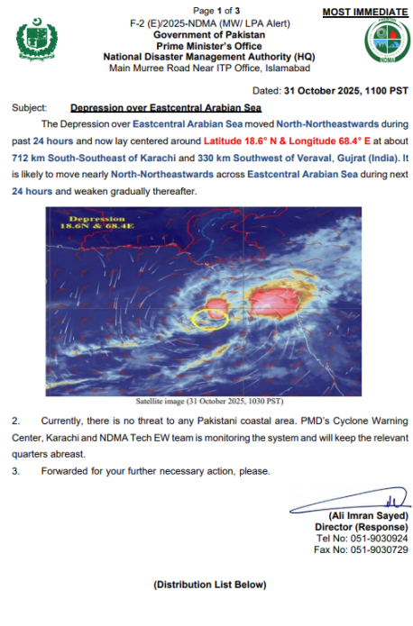Depression over Eastcentral Arabian Sea