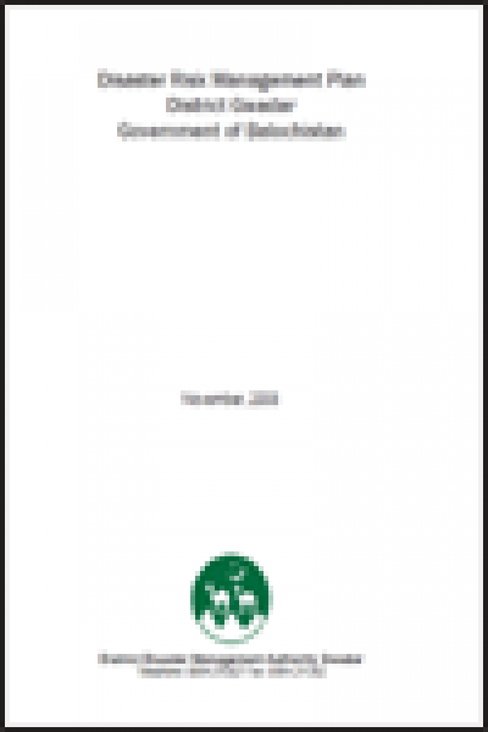 Gawadar DRM Plan 2008