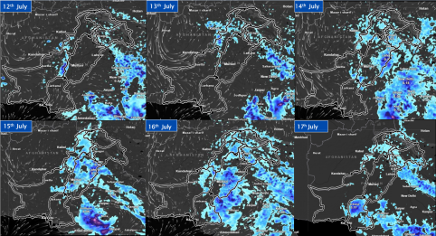 Weather Advisory 12th to 17th July, 2025