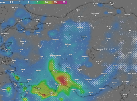 Rain and Snowfall in Turkey
