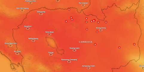 Active Fires in Cambodia