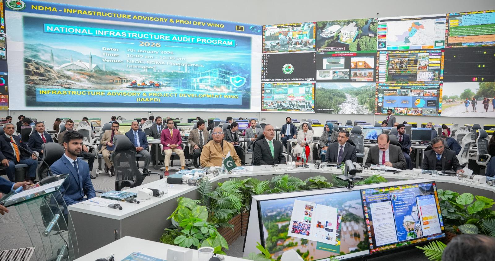 07-01-2026, NDMA conducted the National Seminar on Infrastructure Audit Program – 2026 at NEOC