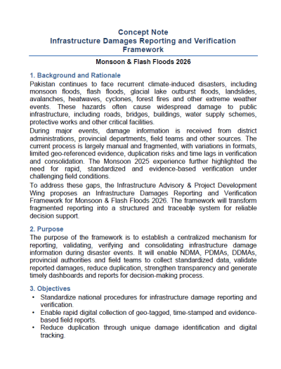 Infrastructure Damages Reporting and Verification Framework