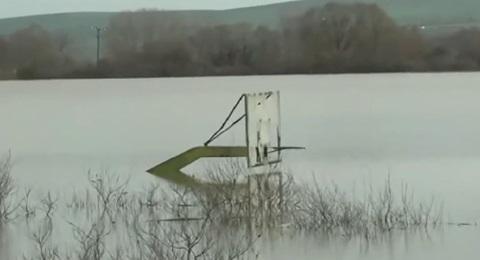 Severe flooding submerges farmland in Evros border region in Turkiye