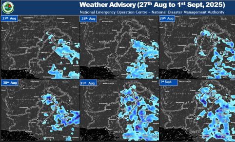 Weather Advisory 27th August to 1st September, 2025