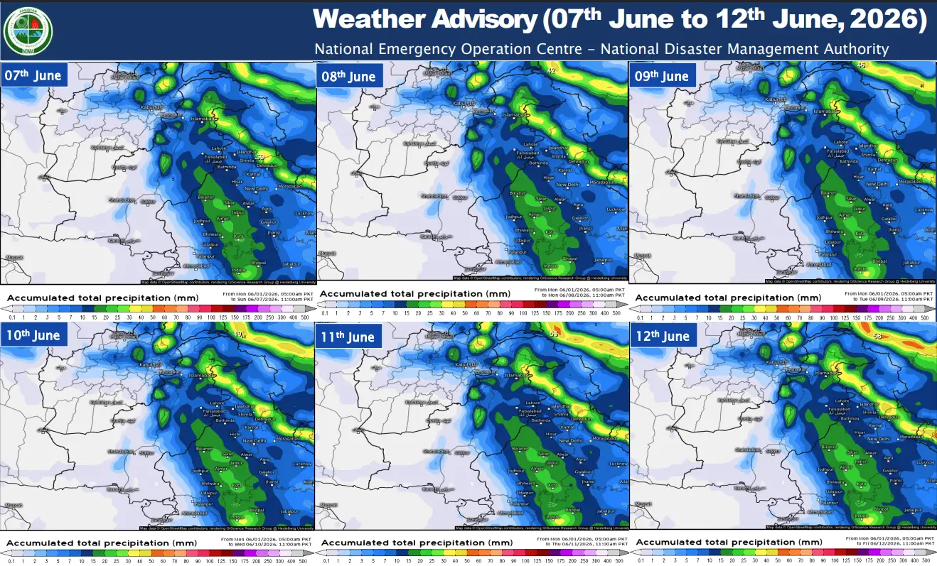 Weather Advisory 07 to 12 June 2026