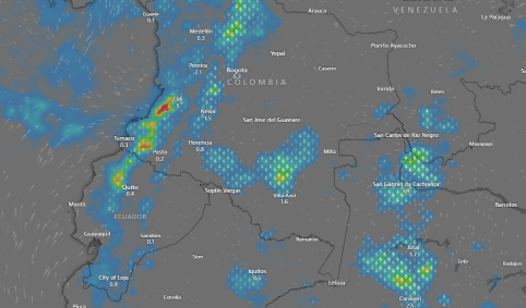 Heavy Rainfall & Thunderstorm Activity in Colombia